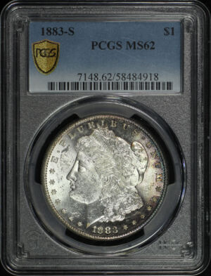 Obverse of this 1883-S Morgan Dollar PCGS MS-62