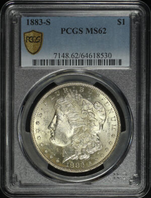 Obverse of this 1883-S Morgan Dollar PCGS MS-62