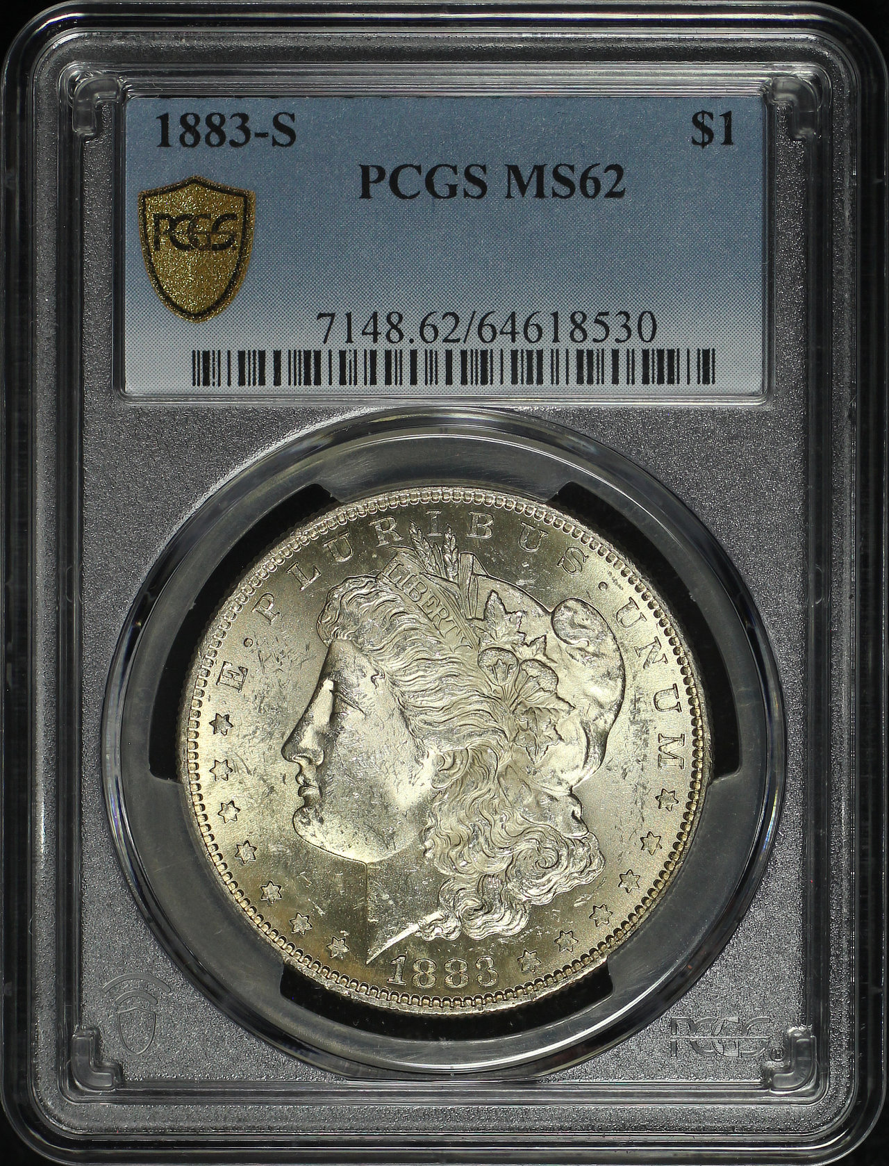 Obverse of this 1883-S Morgan Dollar PCGS MS-62
