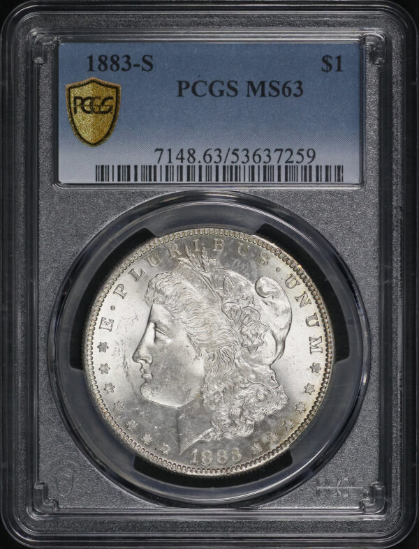 Obverse of this 1883-S Morgan Dollar PCGS MS-63