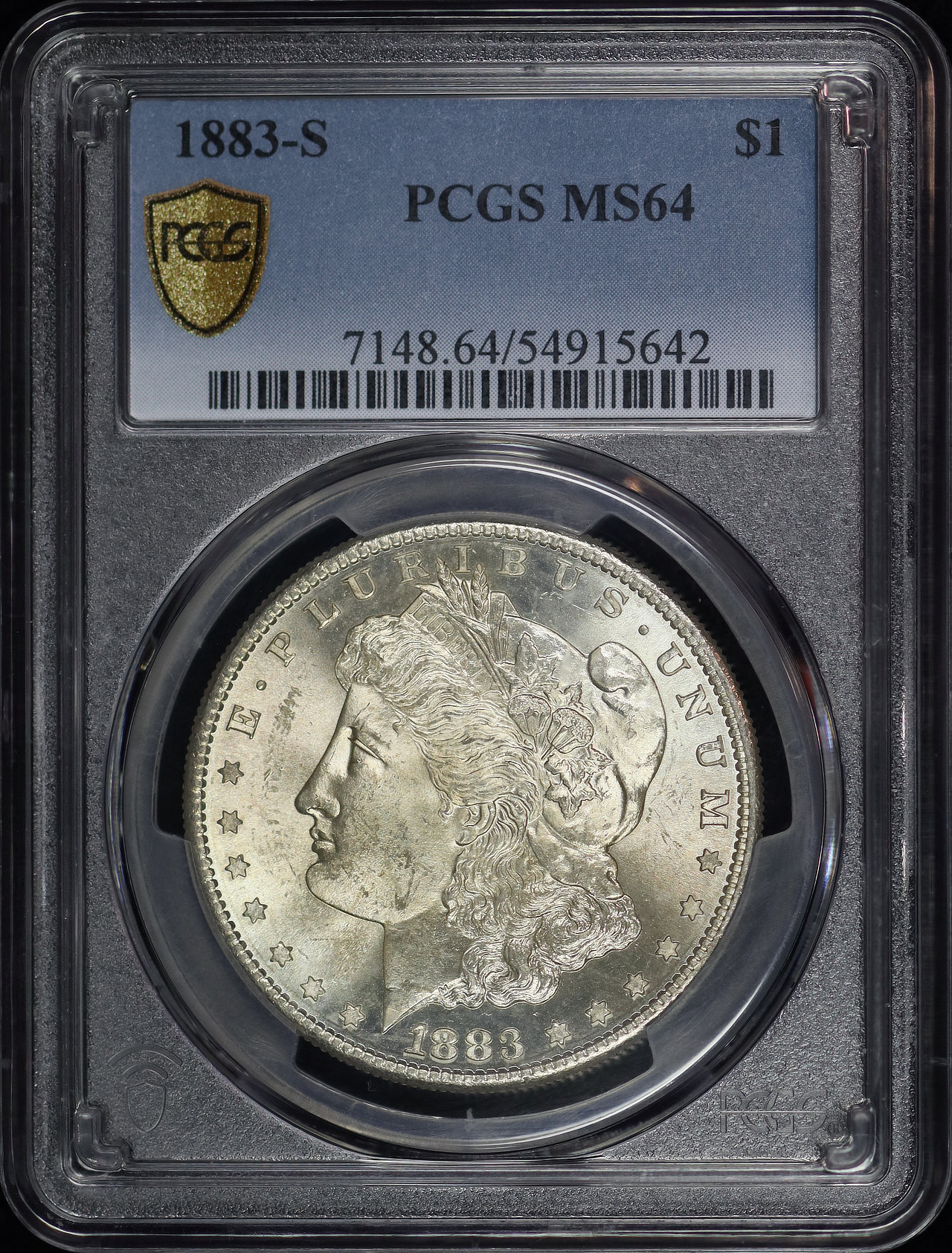 Obverse of this 1883-S Morgan Dollar PCGS MS-64