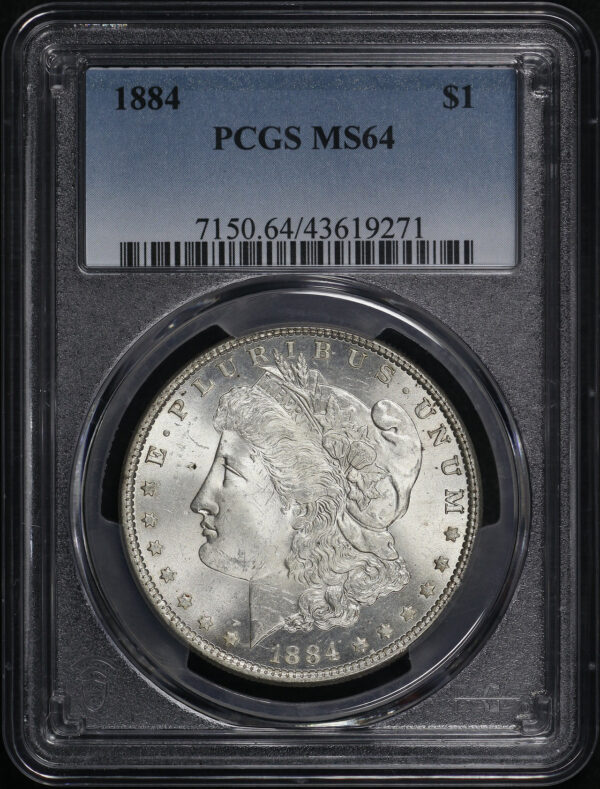 Obverse of this 1884 Morgan Dollar PCGS MS-64
