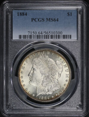 Obverse of this 1884 Morgan Dollar PCGS MS-64