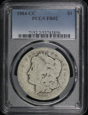 Obverse of this 1884-CC Morgan Dollar PCGS FR-02