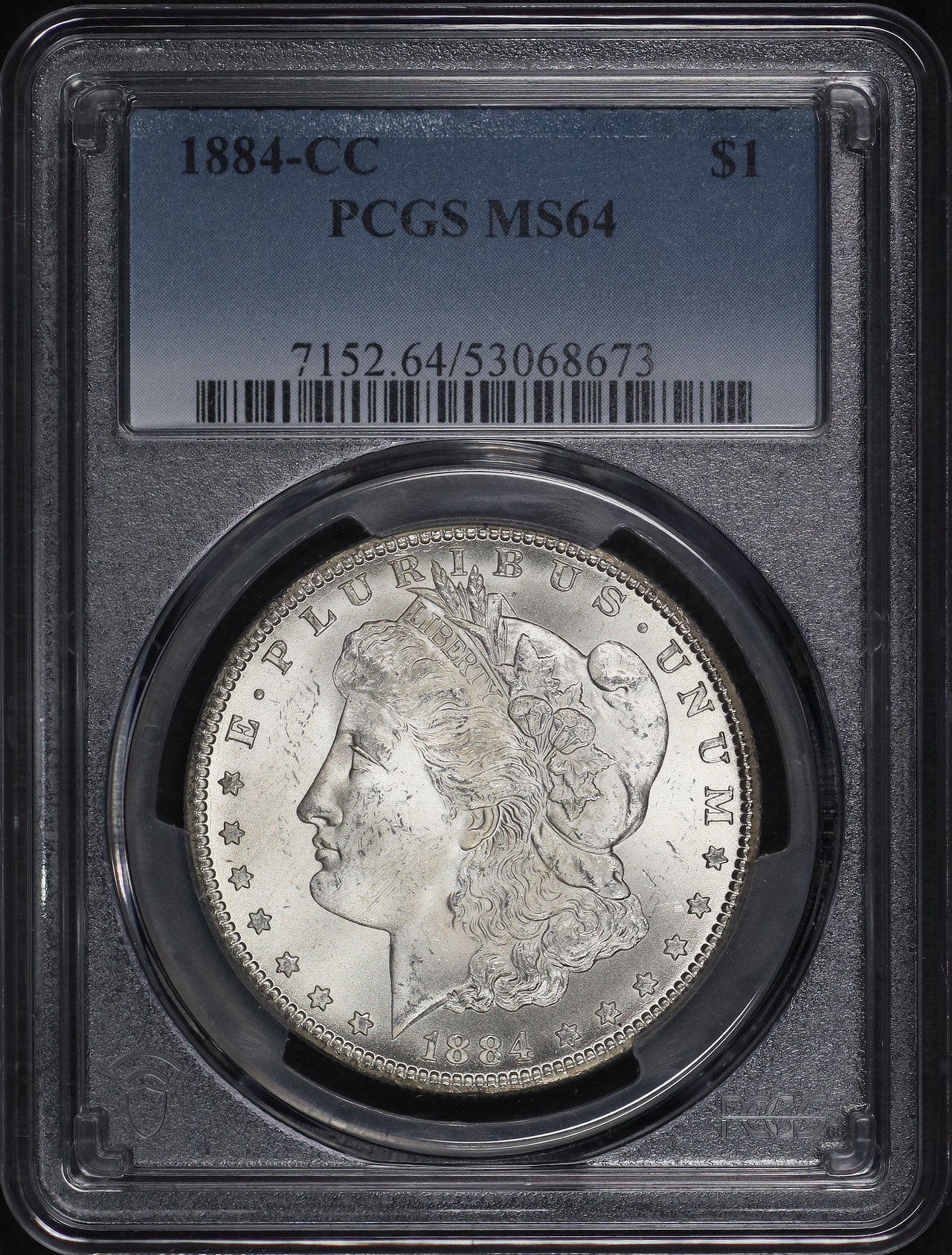 Obverse of this 1884-CC Morgan Dollar PCGS MS-64