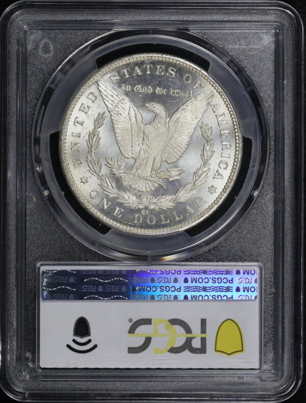 Reverse of this 1884-CC Morgan Dollar PCGS MS-67+