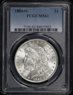 Obverse of this 1884-O Morgan Dollar PCGS MS-62