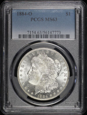 Obverse of this 1884-O Morgan Dollar PCGS MS-63