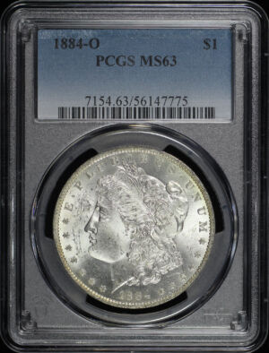 Obverse of this 1884-O Morgan Dollar PCGS MS-63