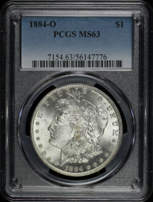 Obverse of this 1884-O Morgan Dollar PCGS MS-63