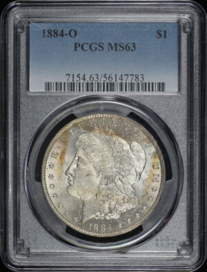 Obverse of this 1884-O Morgan Dollar PCGS MS-63