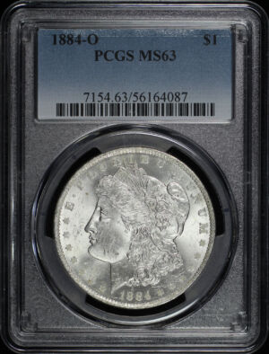 Obverse of this 1884-O Morgan Dollar PCGS MS-63