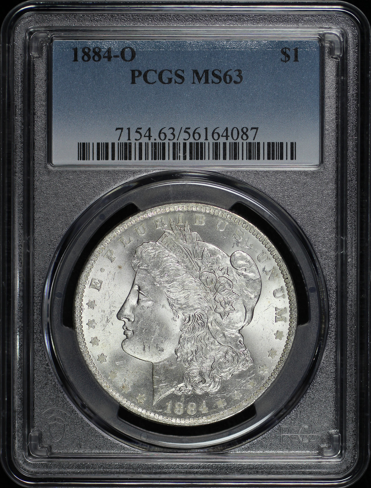 Obverse of this 1884-O Morgan Dollar PCGS MS-63