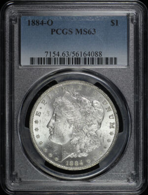 Obverse of this 1884-O Morgan Dollar PCGS MS-63