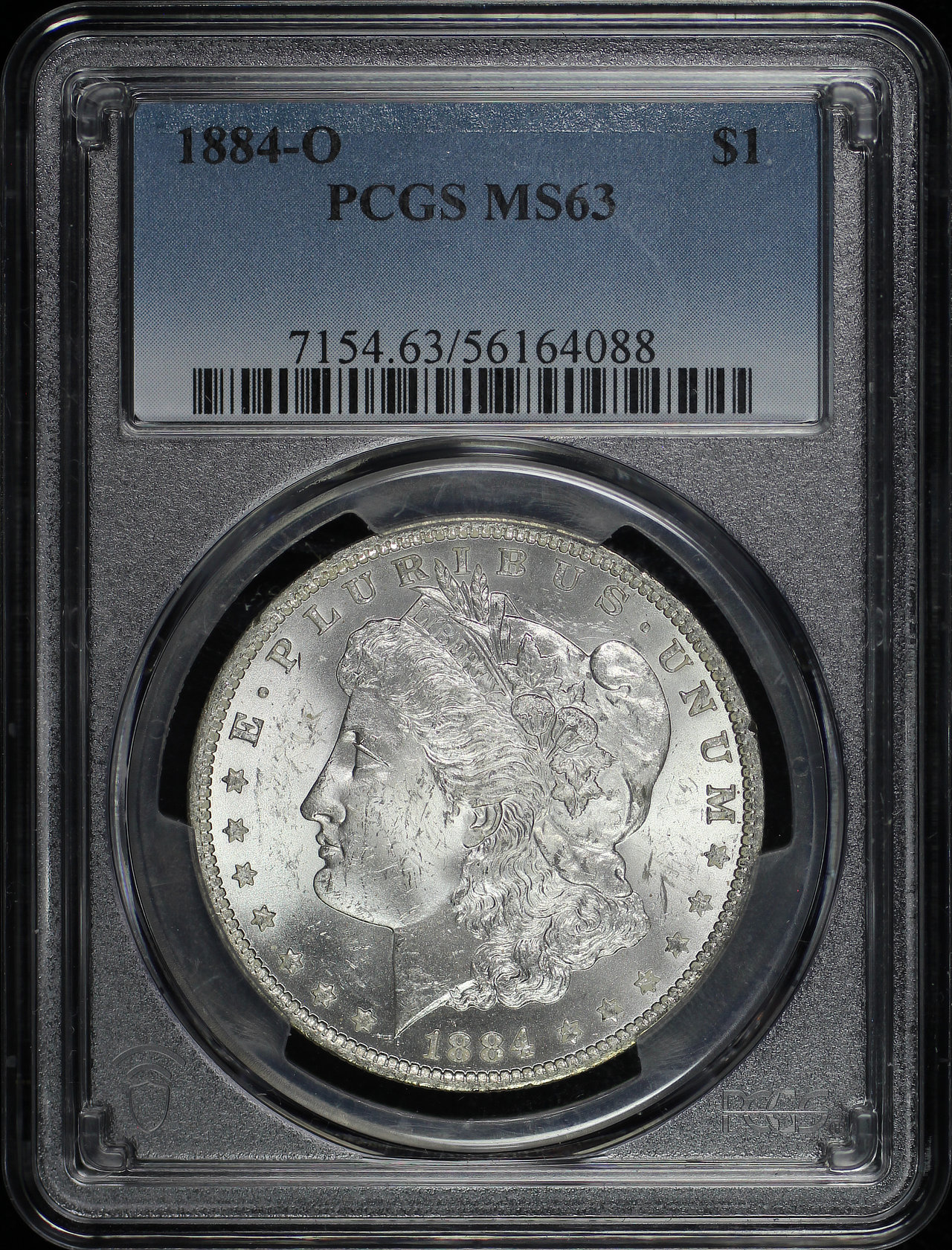 Obverse of this 1884-O Morgan Dollar PCGS MS-63
