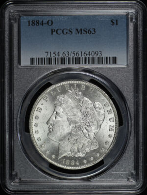 Obverse of this 1884-O Morgan Dollar PCGS MS-63