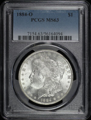 Obverse of this 1884-O Morgan Dollar PCGS MS-63