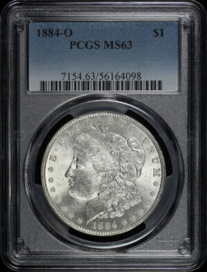 Obverse of this 1884-O Morgan Dollar PCGS MS-63
