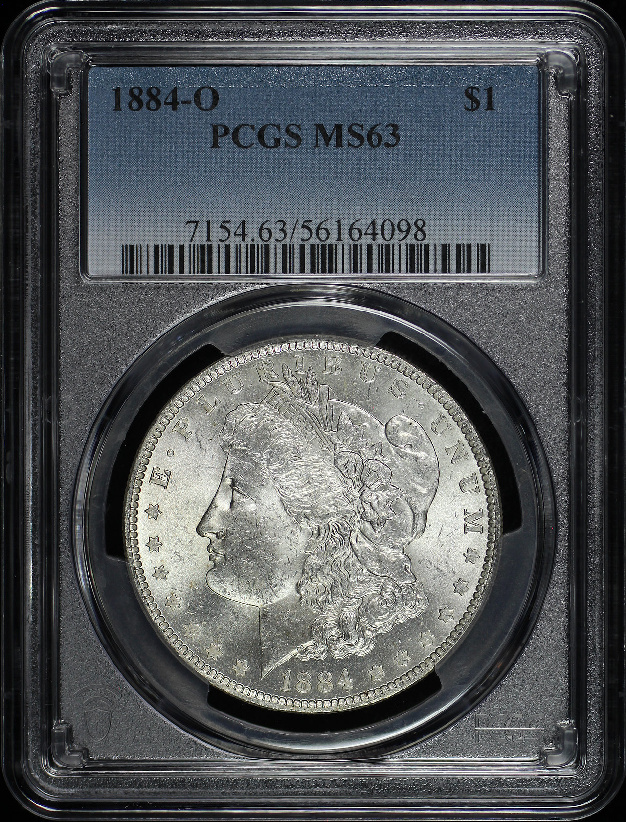 Obverse of this 1884-O Morgan Dollar PCGS MS-63
