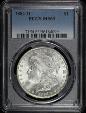 Obverse of this 1884-O Morgan Dollar PCGS MS-63