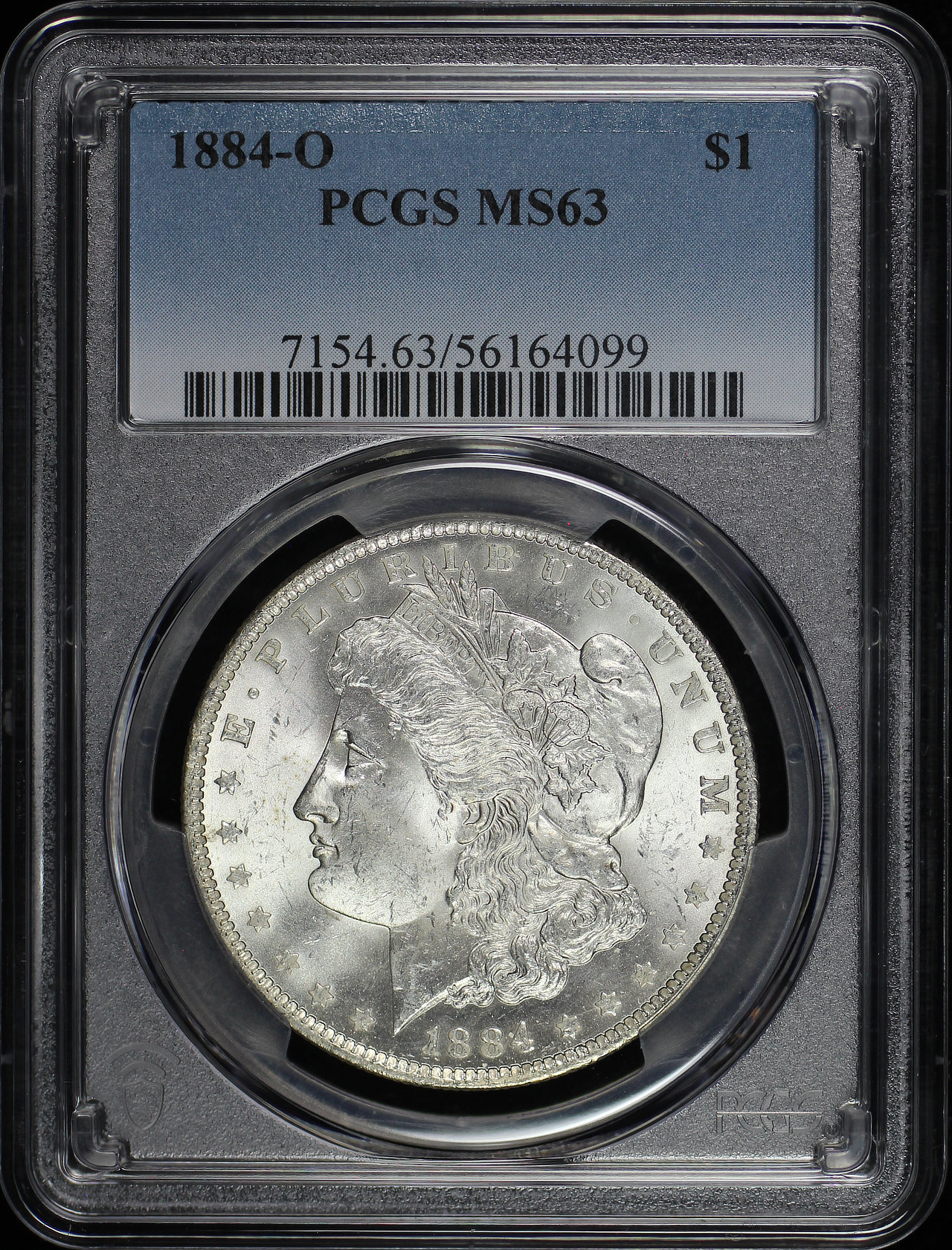 Obverse of this 1884-O Morgan Dollar PCGS MS-63