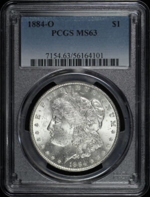 Obverse of this 1884-O Morgan Dollar PCGS MS-63