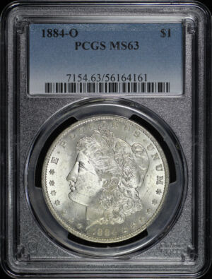 Obverse of this 1884-O Morgan Dollar PCGS MS-63