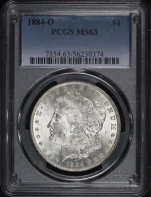 Obverse of this 1884-O Morgan Dollar PCGS MS-63