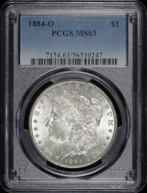 Obverse of this 1884-O Morgan Dollar PCGS MS-63