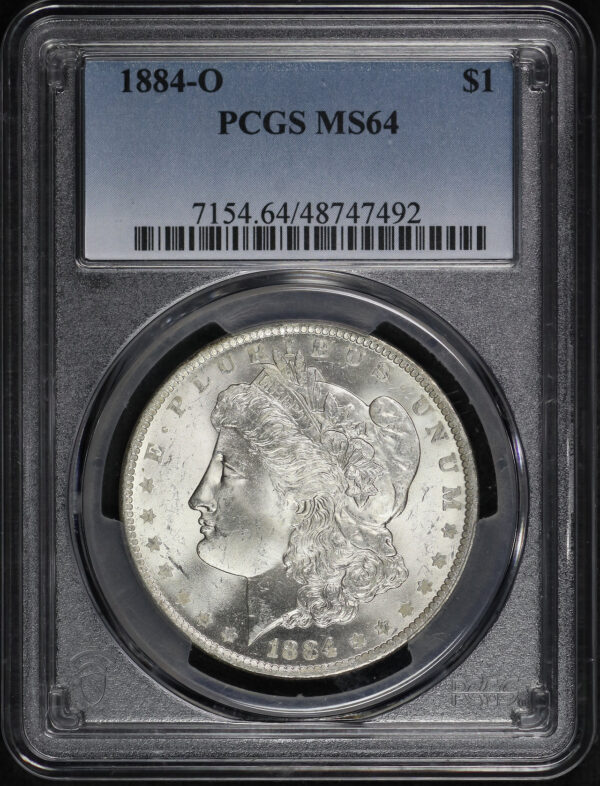 Obverse of this 1884-O Morgan Dollar PCGS MS-64