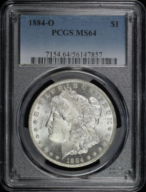 Obverse of this 1884-O Morgan Dollar PCGS MS-64