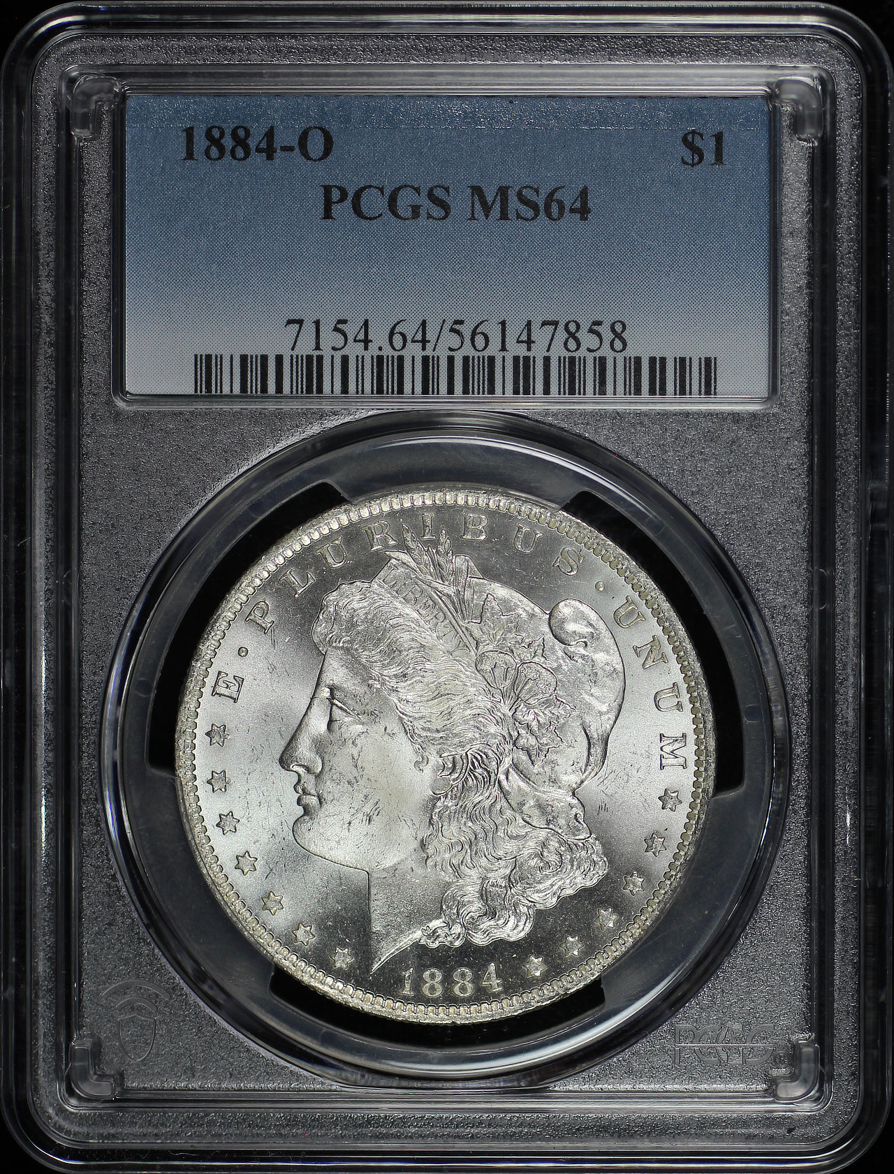 Obverse of this 1884-O Morgan Dollar PCGS MS-64