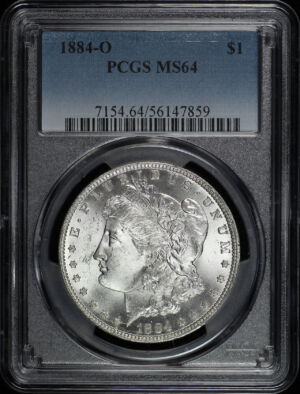 Obverse of this 1884-O Morgan Dollar PCGS MS-64