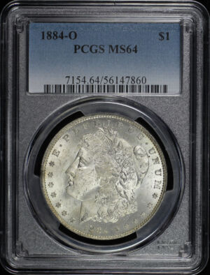 Obverse of this 1884-O Morgan Dollar PCGS MS-64
