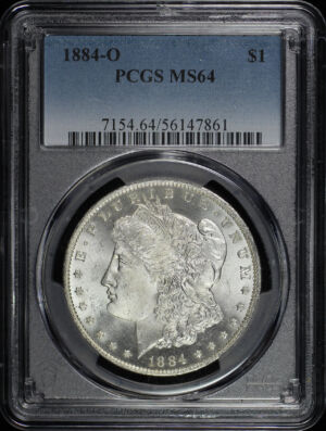 Obverse of this 1884-O Morgan Dollar PCGS MS-64