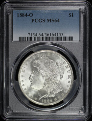 Obverse of this 1884-O Morgan Dollar PCGS MS-64
