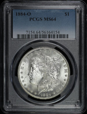Obverse of this 1884-O Morgan Dollar PCGS MS-64