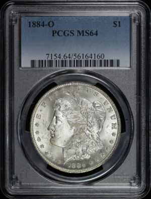 Obverse of this 1884-O Morgan Dollar PCGS MS-64