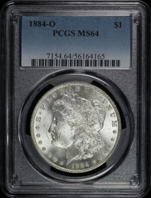 Obverse of this 1884-O Morgan Dollar PCGS MS-64
