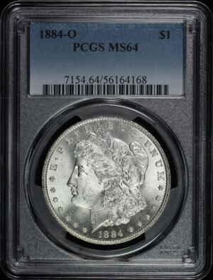 Obverse of this 1884-O Morgan Dollar PCGS MS-64