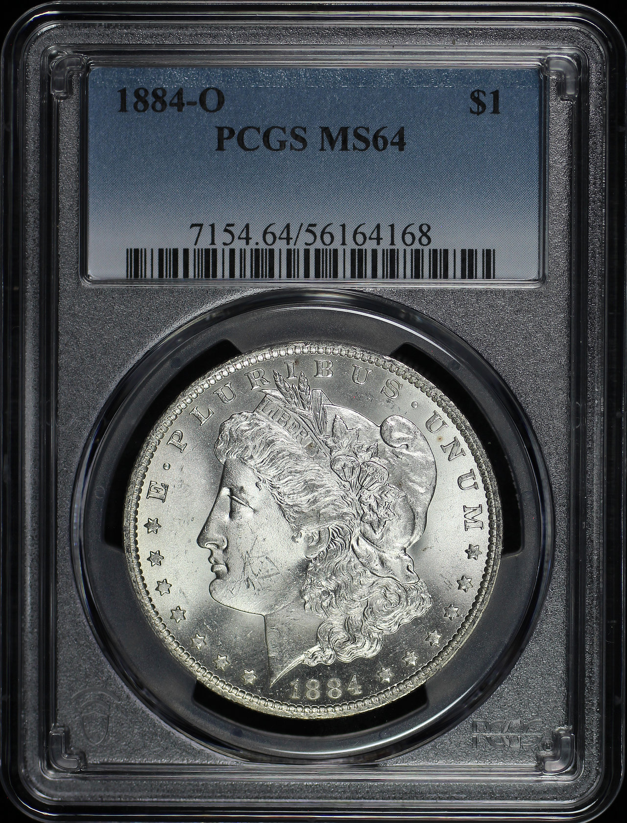 Obverse of this 1884-O Morgan Dollar PCGS MS-64