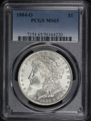 Obverse of this 1884-O Morgan Dollar PCGS MS-65