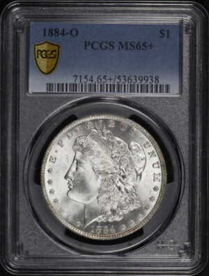 Obverse of this 1884-O Morgan Dollar PCGS MS-65+