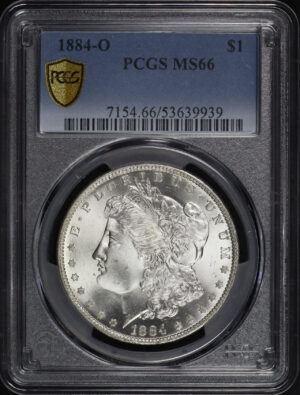 Obverse of this 1884-O Morgan Dollar PCGS MS-66
