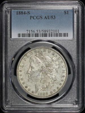 Obverse of this 1884-S Morgan Dollar PCGS AU-53