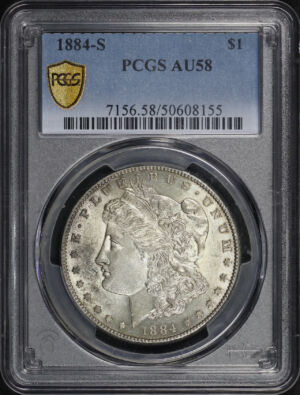 Obverse of this 1884-S Morgan Dollar PCGS AU-58