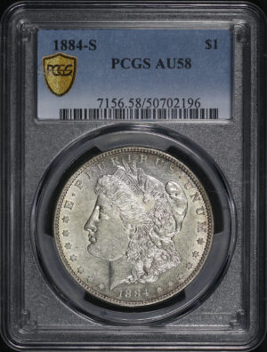 Obverse of this 1884-S Morgan Dollar PCGS AU-58