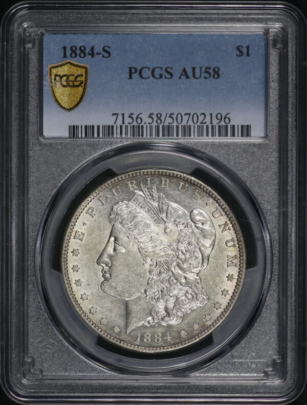 Obverse of this 1884-S Morgan Dollar PCGS AU-58