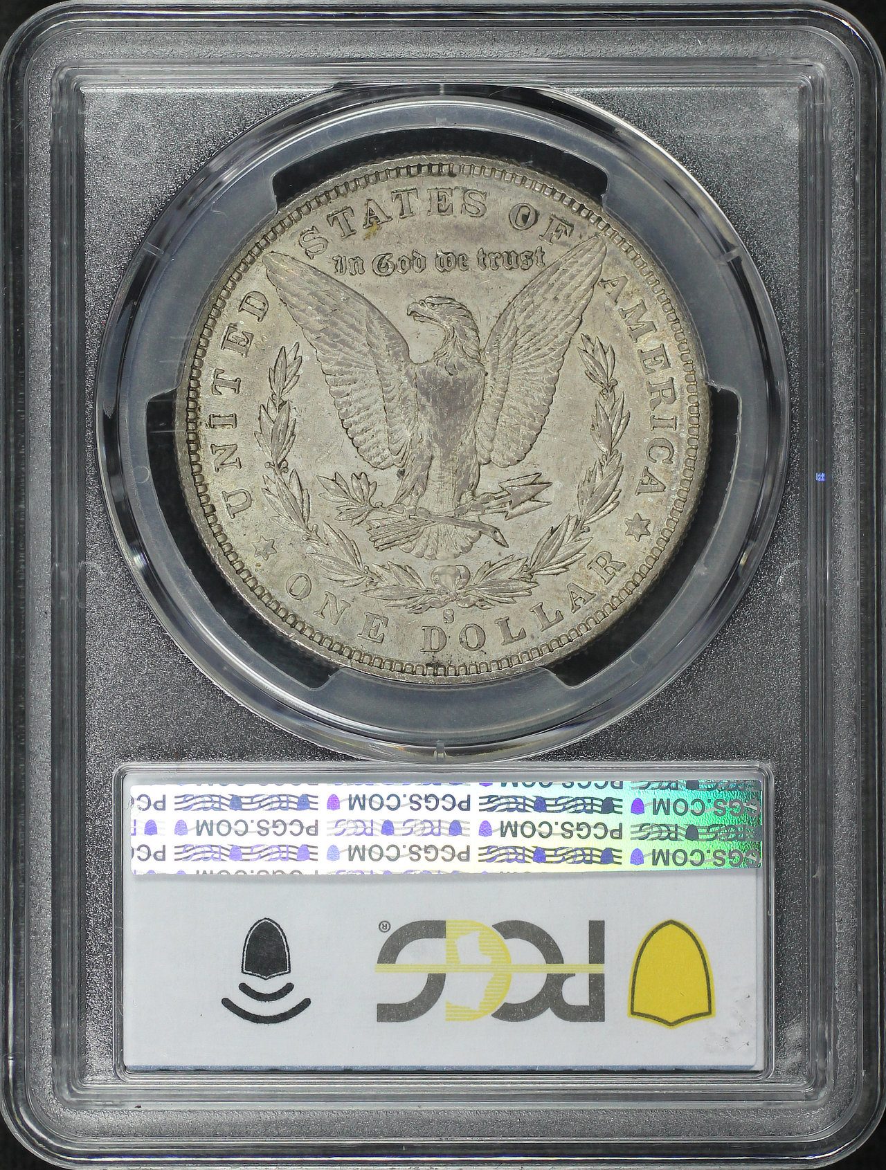 Reverse of this 1884-S Morgan Dollar PCGS AU-58
