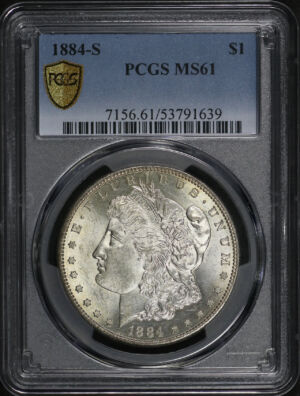Obverse of this 1884-S Morgan Dollar PCGS MS-61